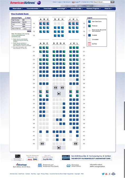 aa 77w seat map